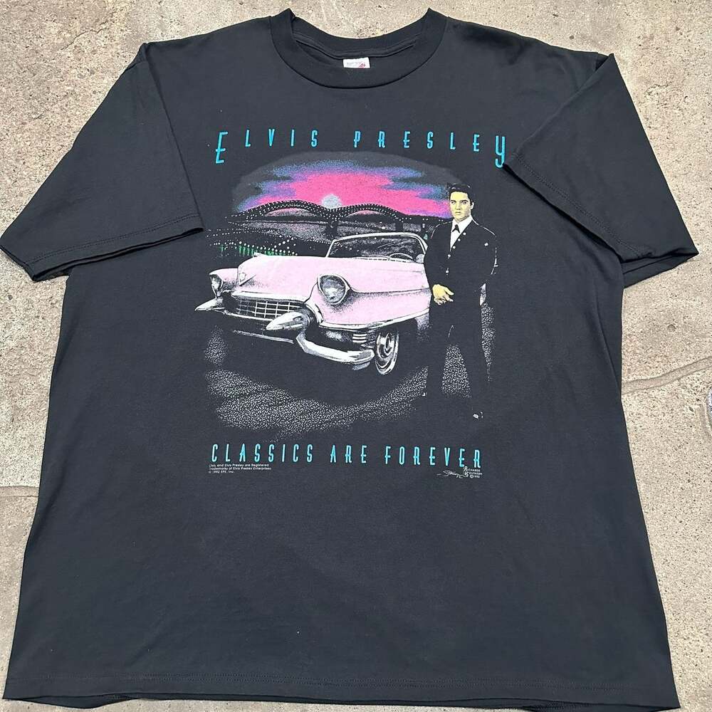 Vintage 1992 Elvis Presley Classics Are Forever Pink Cadillac T-Shirt XXL
